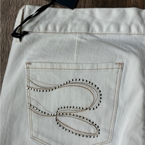 NEW Seven7 Premium Denim Cropped Jeans White Women's Size 16 - Picture 5 of 14